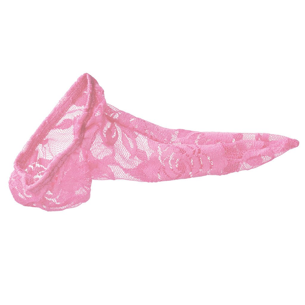 Sheer Lace Cock Sock Thong