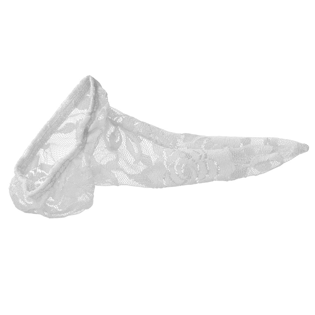 White Sheer Lace Cock Sock Thong alternate view 4