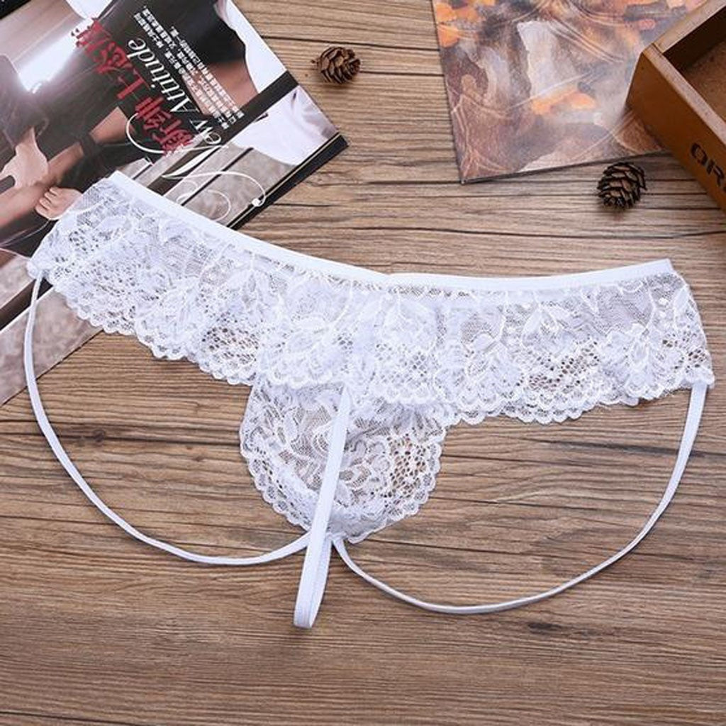 Sheer Lace Open Back Thong product view