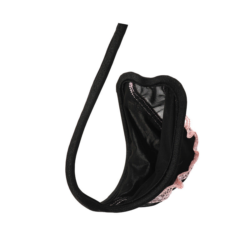 Pink Lace Trim Pouch C String alternate view 11