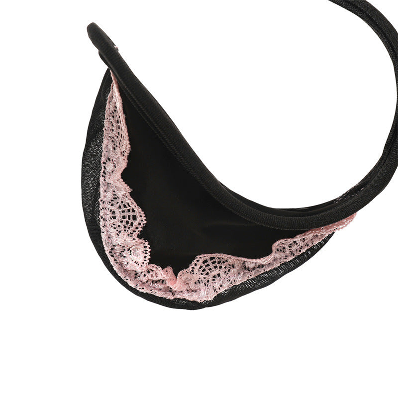 Pink Lace Trim Pouch C String alternate view 12