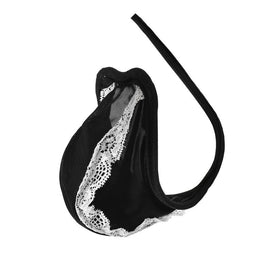 White Lace Trim Pouch C String product view