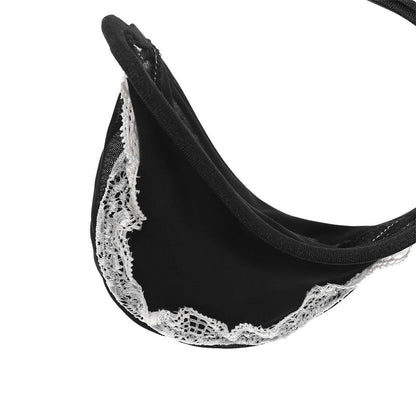 White Lace Trim Pouch C String alternate view 8