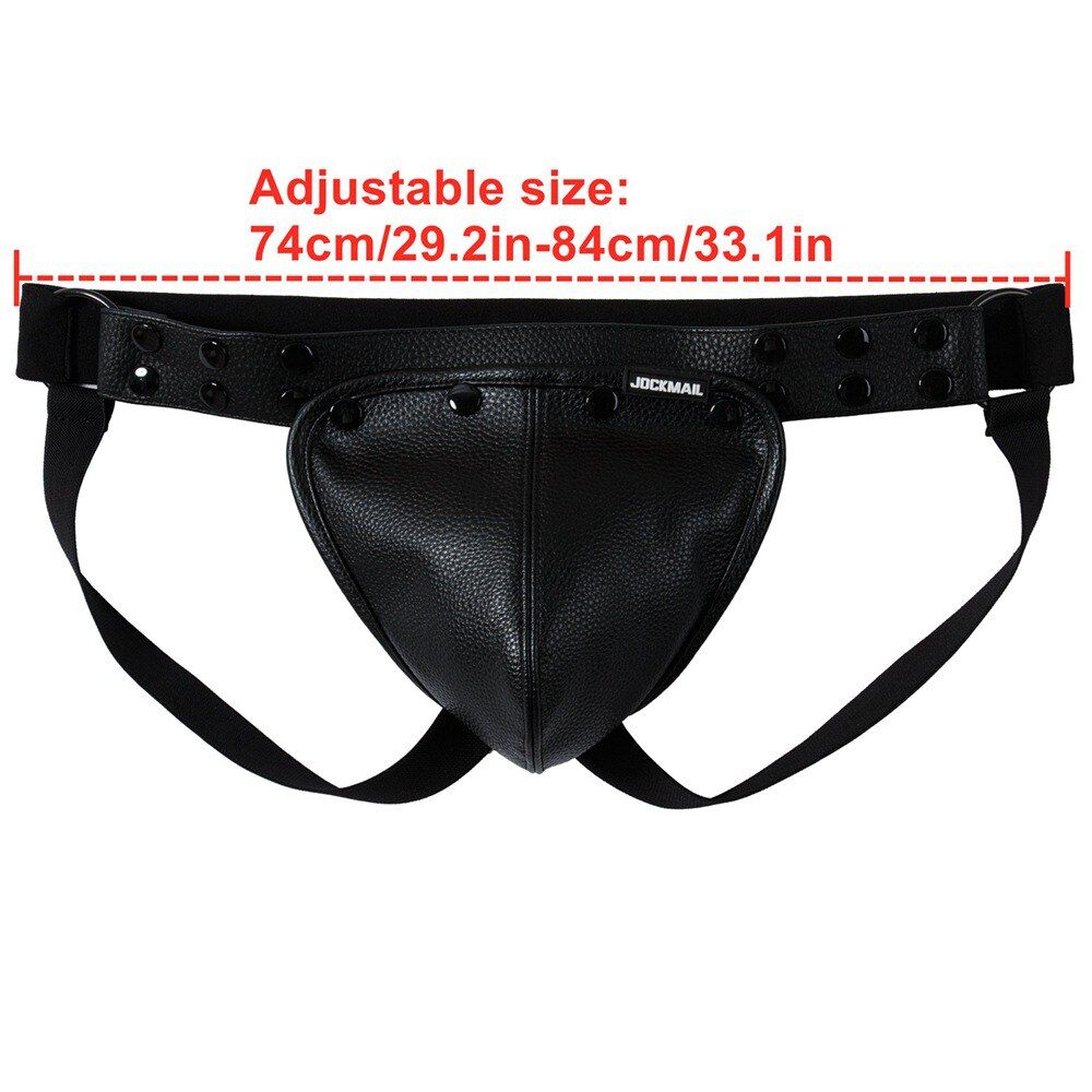 Faux Leather Jockstrap Shoulder Harness Set product view