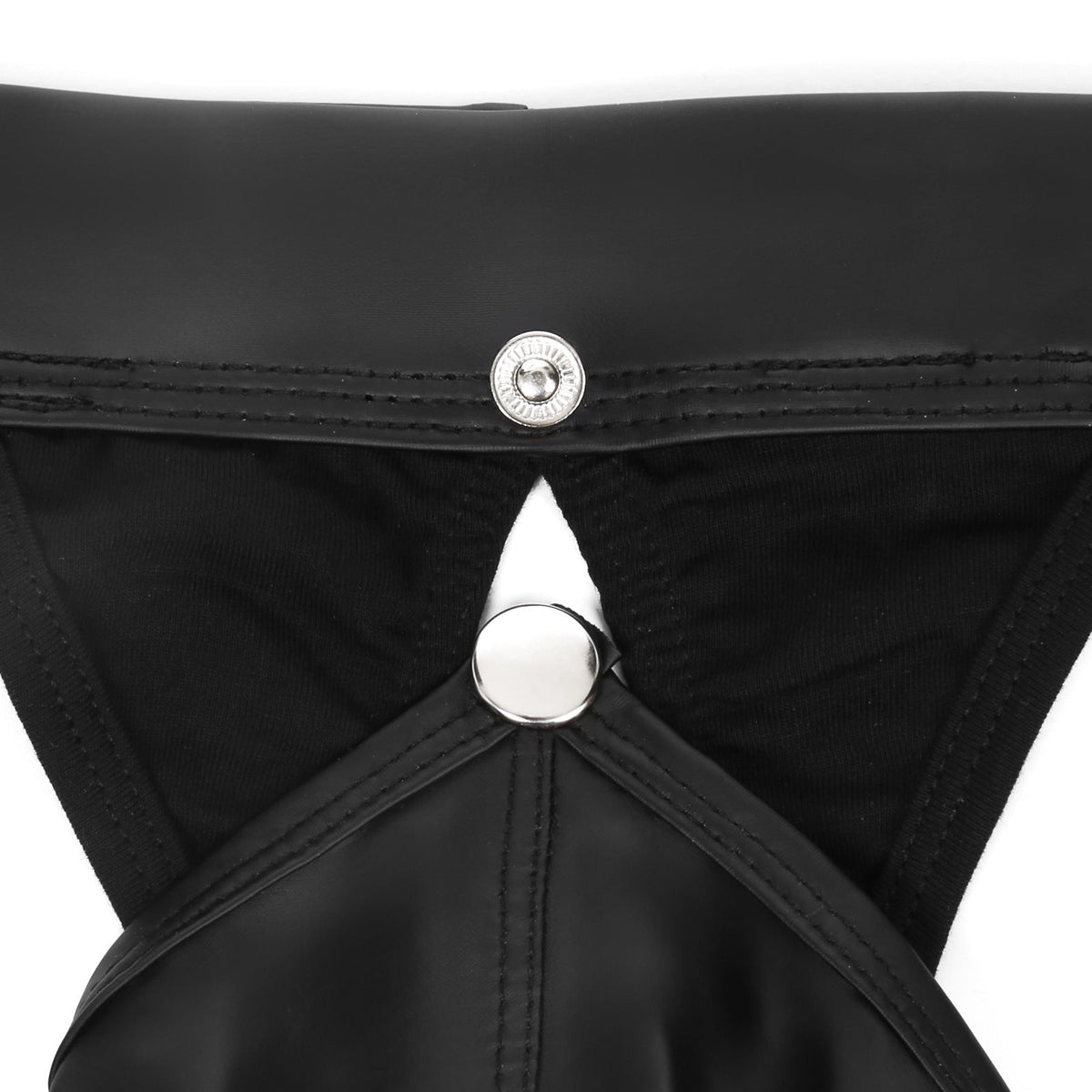 Alternate view of Detachable Pouch Faux Leather Jockstrap