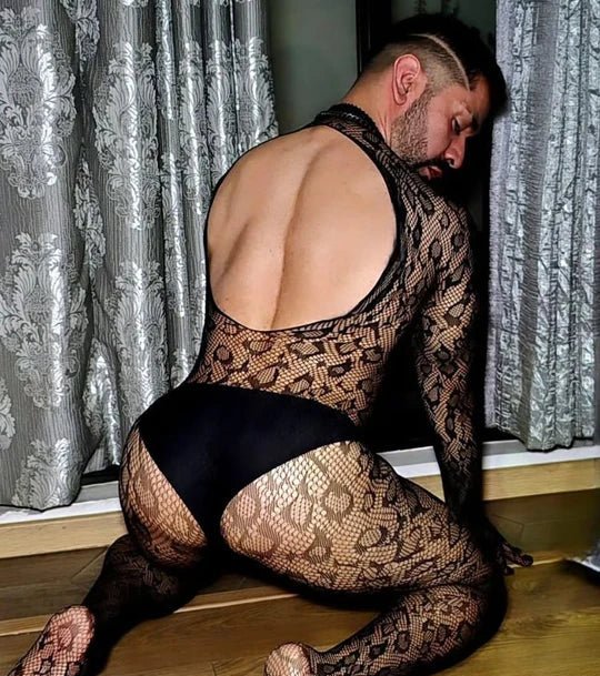 Leopard Leopard Print See Through Hollow Bodysuit product view