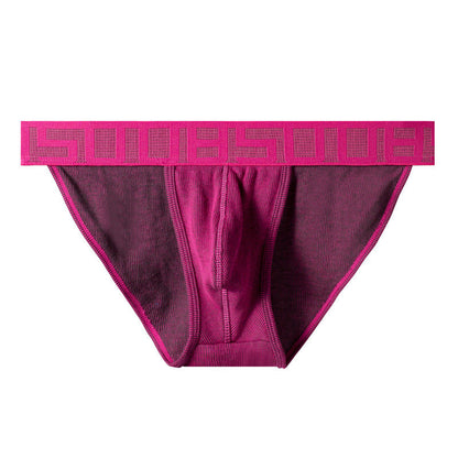 Flat lay of magenta High Cut Cotton Contour Pouch Brief