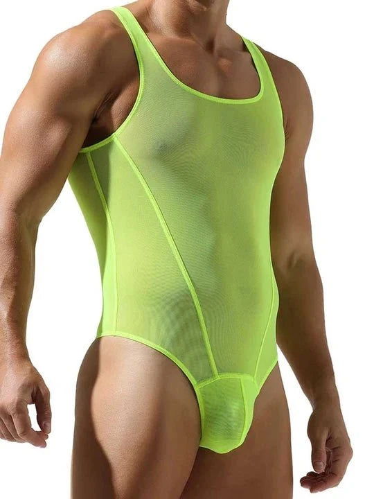 Mesh Solid Color Fitness Bodysuit alternate view 21