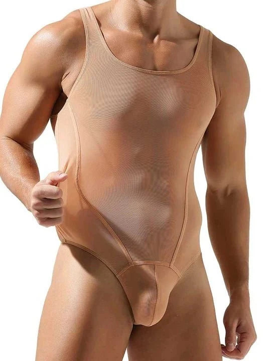 Mesh Solid Color Fitness Bodysuit alternate view 9
