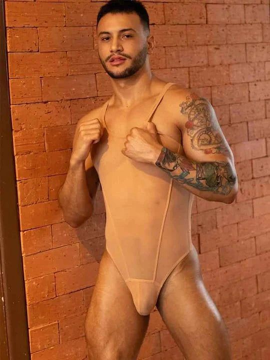 Mesh Solid Color Fitness Bodysuit alternate view 5