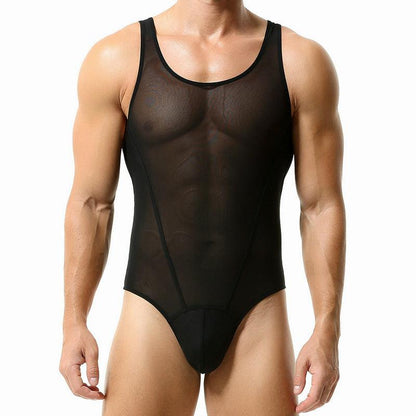 Mesh Solid Color Fitness Bodysuit alternate view 13