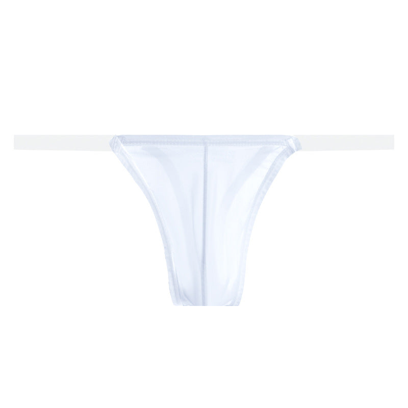 Sheer Mesh Transparent Belt T Back Thong