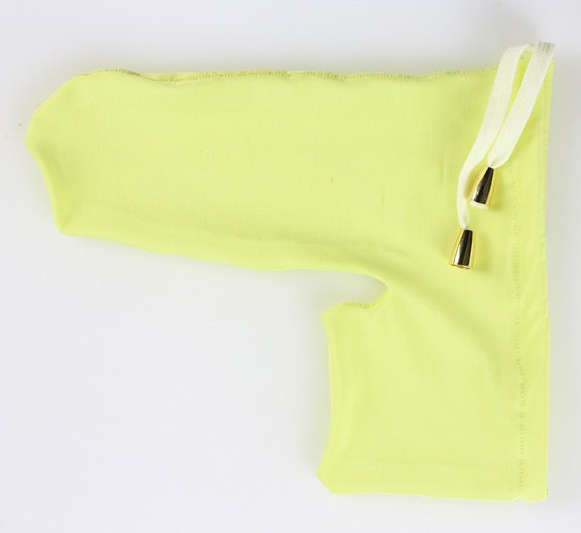 Neon Green Micro Drawstring Cock Sock Pouch alternate view 6