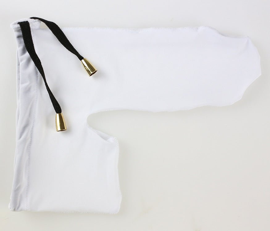 White Micro Drawstring Cock Sock Pouch alternate view 3