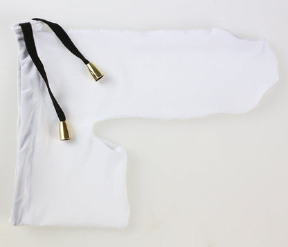 White Micro Drawstring Cock Sock Pouch alternate view 3