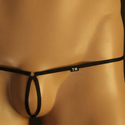 Black Single String Open Loop Micro G String front view