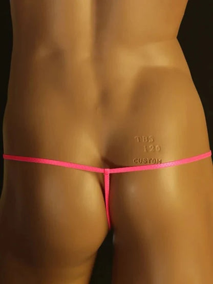 Pink Single String Open Loop Micro G String back view