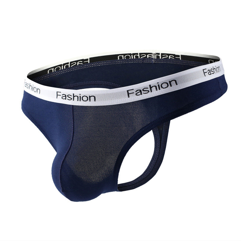 Soft Modal Logo Waistband T Back Thong flat lay