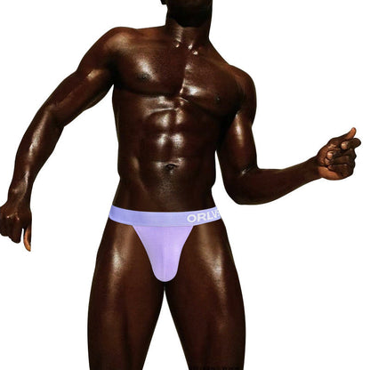 Front Lifestyle View of purple Soft Modal Contour Pouch T Back Thong