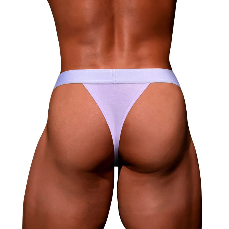Purple Soft Modal Contour Pouch T Back Thong rear close up