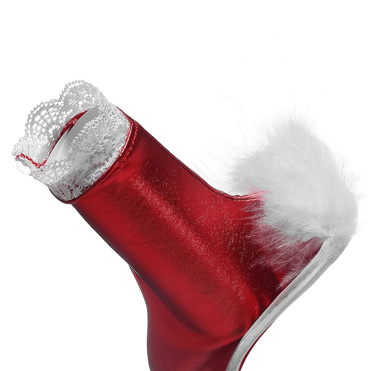 Red Santa Fur Trim Lace C String alternate view 11
