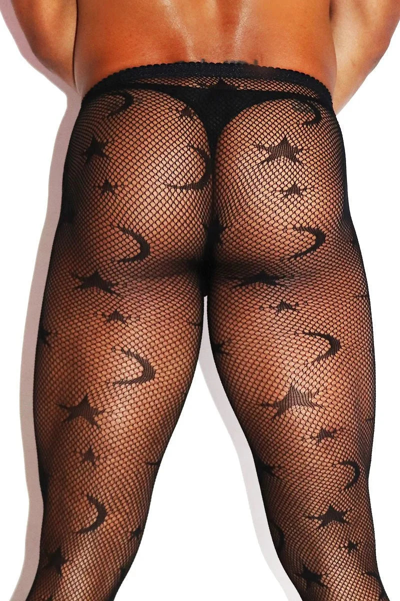 Star and Moon Fishnet Tights Set alternate view 3