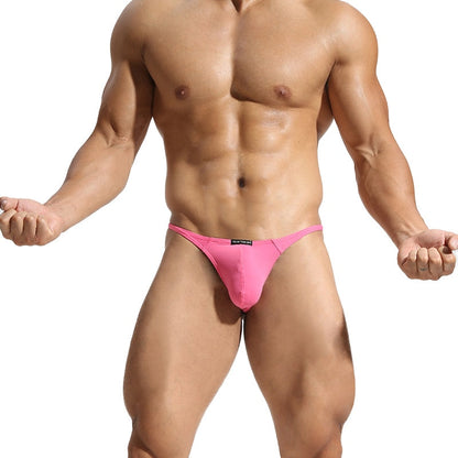 Breathable Nylon Low Rise T Back Thong front model view