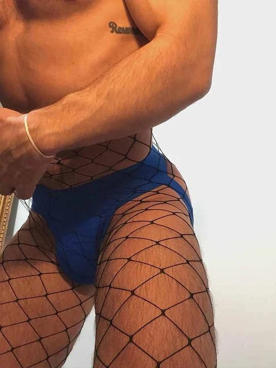 Rhinestone Open Crotch Fishnet Pantyhose alternate view 3