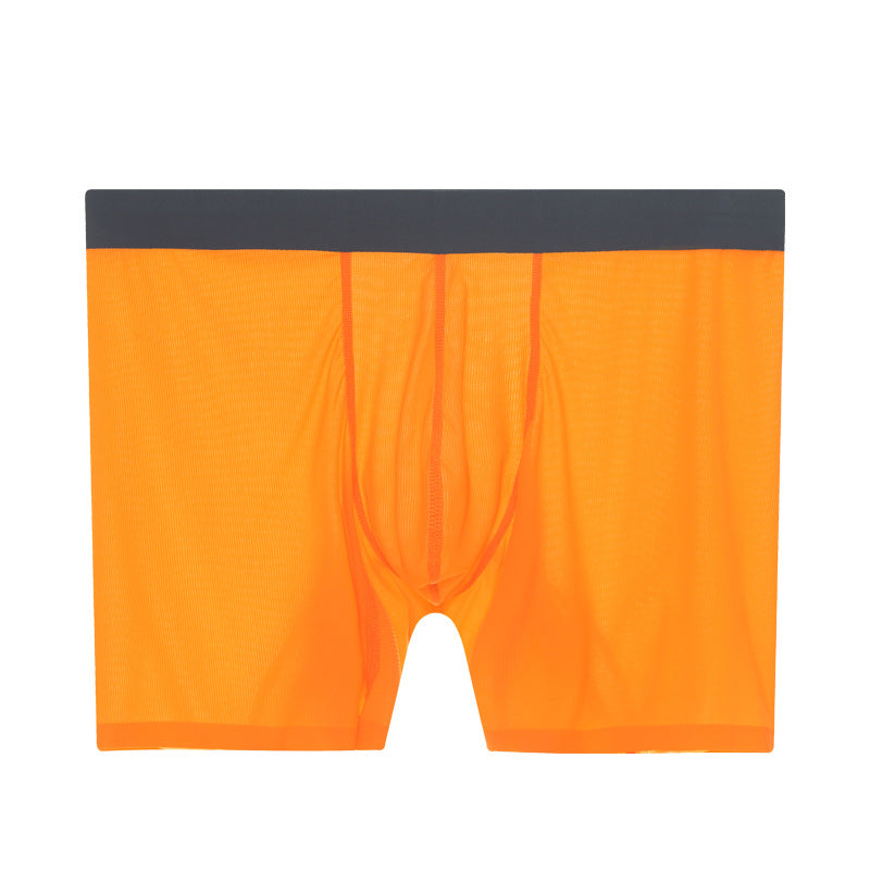 Ultra Thin Ice Silk Long Leg Boxers