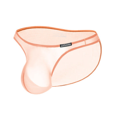 Orange Ultra Thin Sheer Low Rise Bikini Brief side view