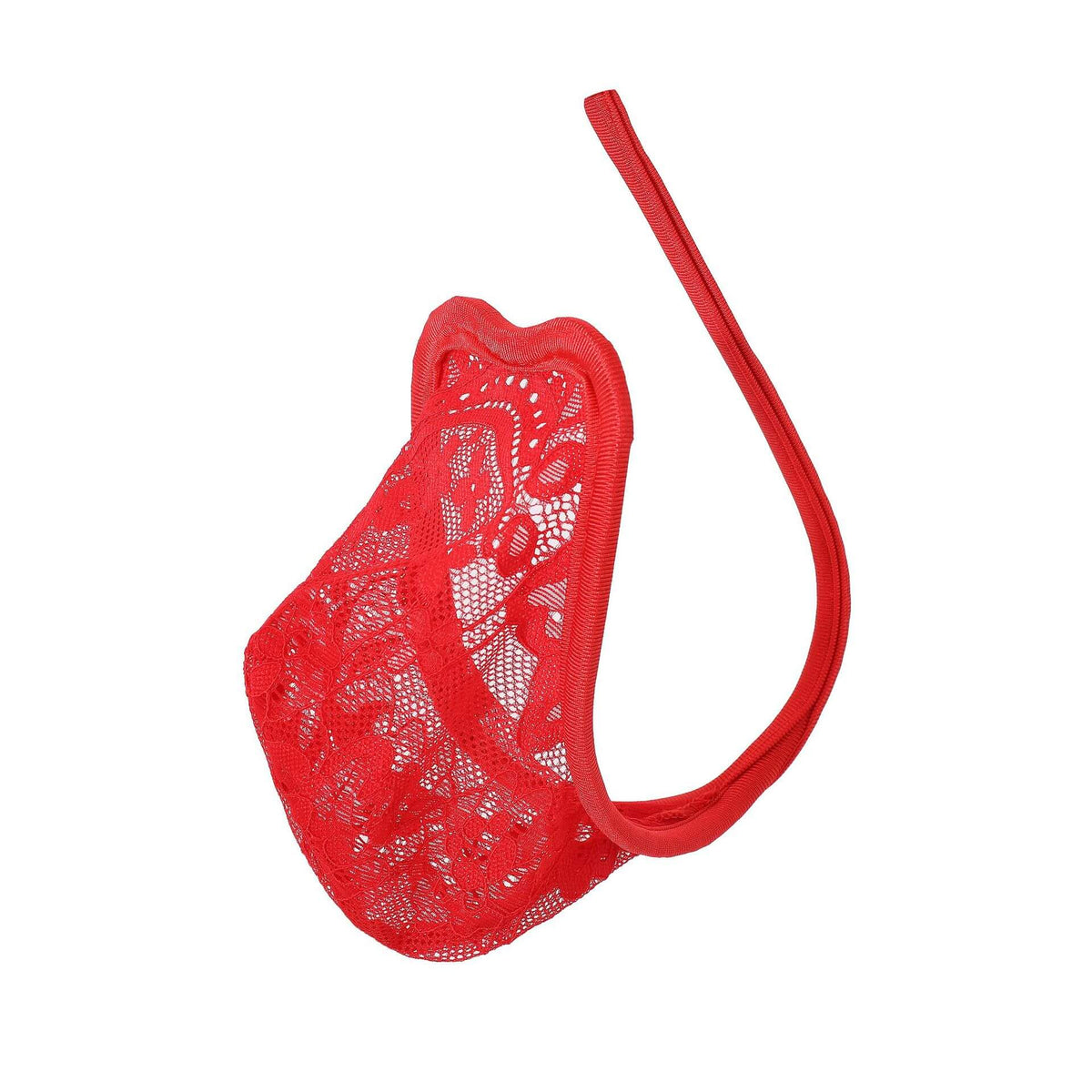 Red Paisley Lace Sheer Pouch C String alternate view 10