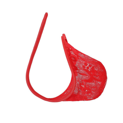 Red Paisley Lace Sheer Pouch C String alternate view 11