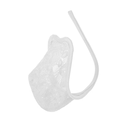 White Paisley Lace Sheer Pouch C String alternate view 19