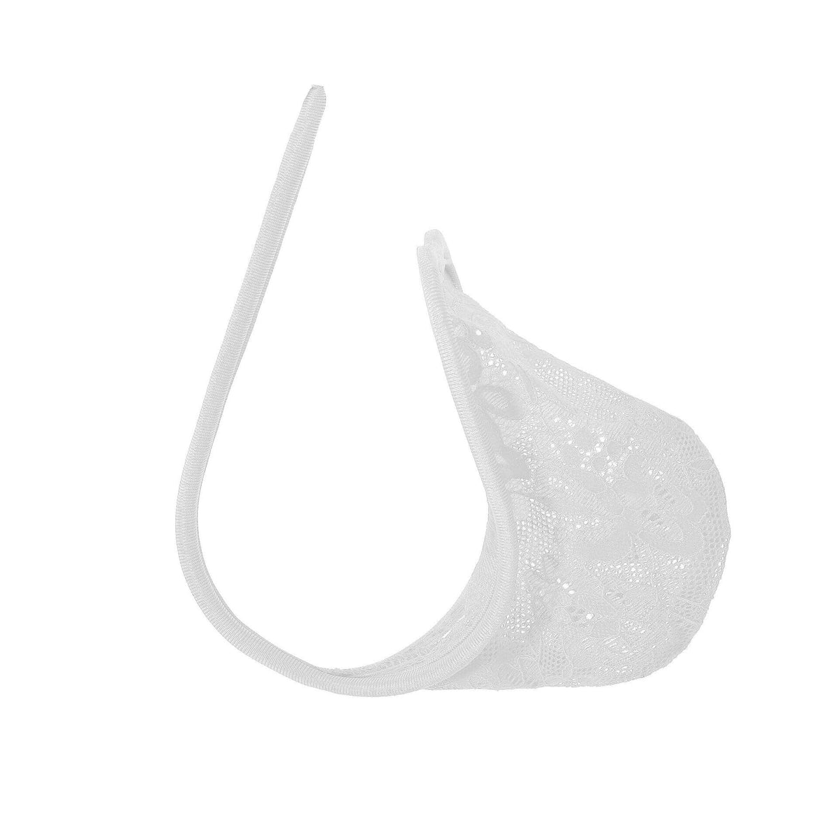 White Paisley Lace Sheer Pouch C String alternate view 18