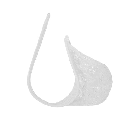 White Paisley Lace Sheer Pouch C String alternate view 18