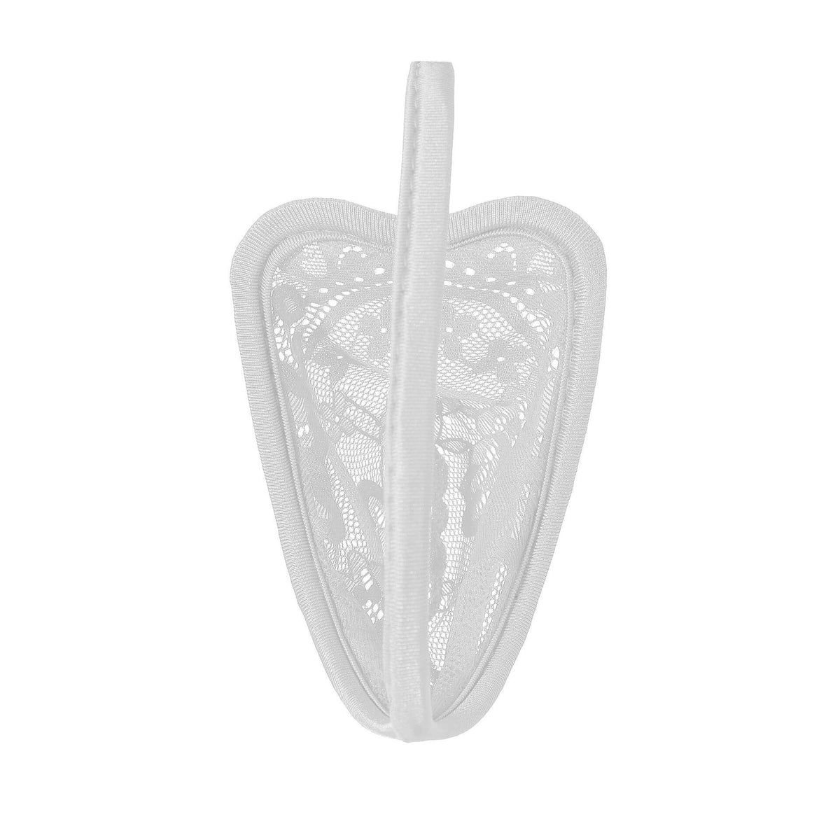 White Paisley Lace Sheer Pouch C String alternate view 17