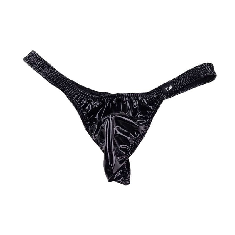 Front profile of Wet Look Iron Ring G String