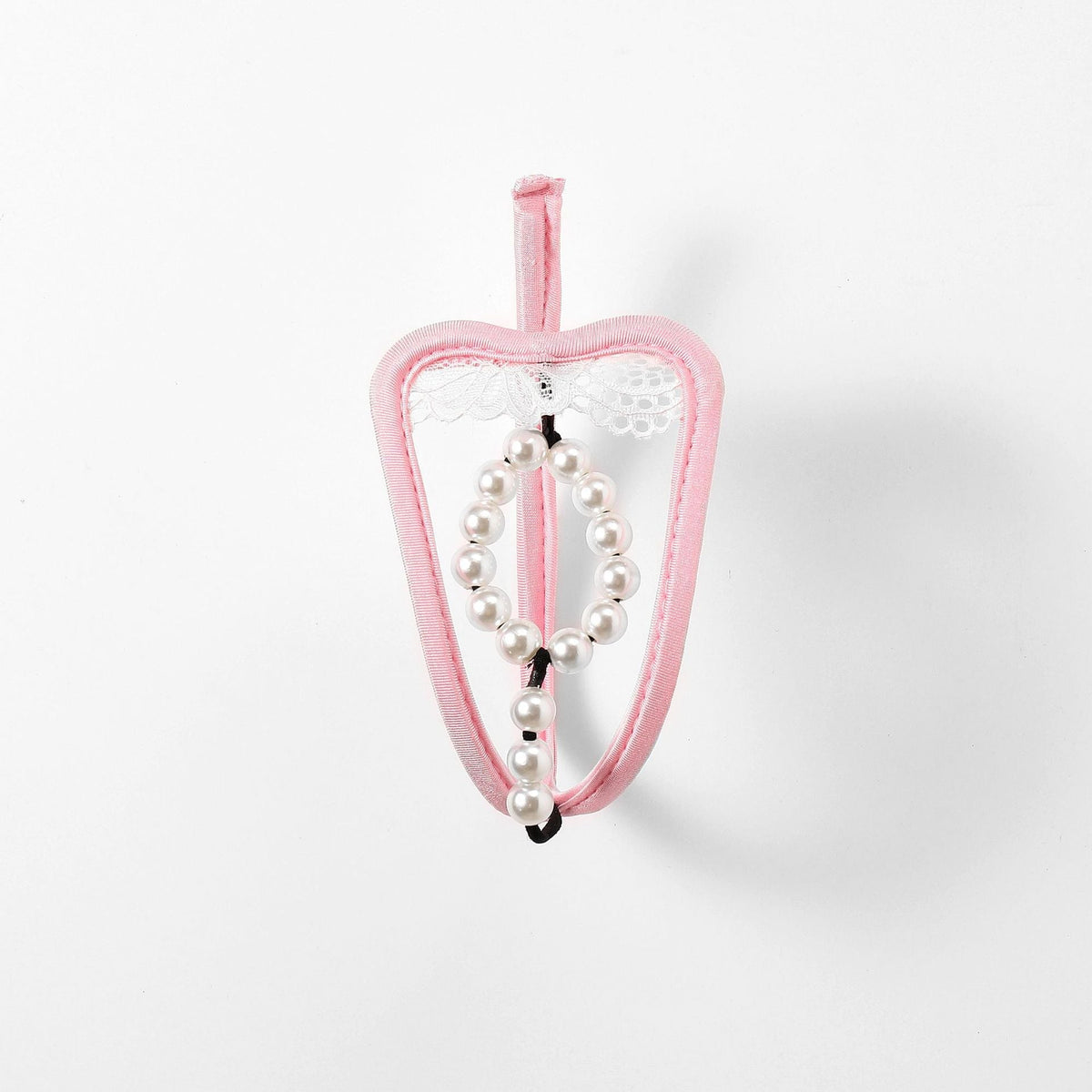 Pearl Ring Lace Cock Ring C String