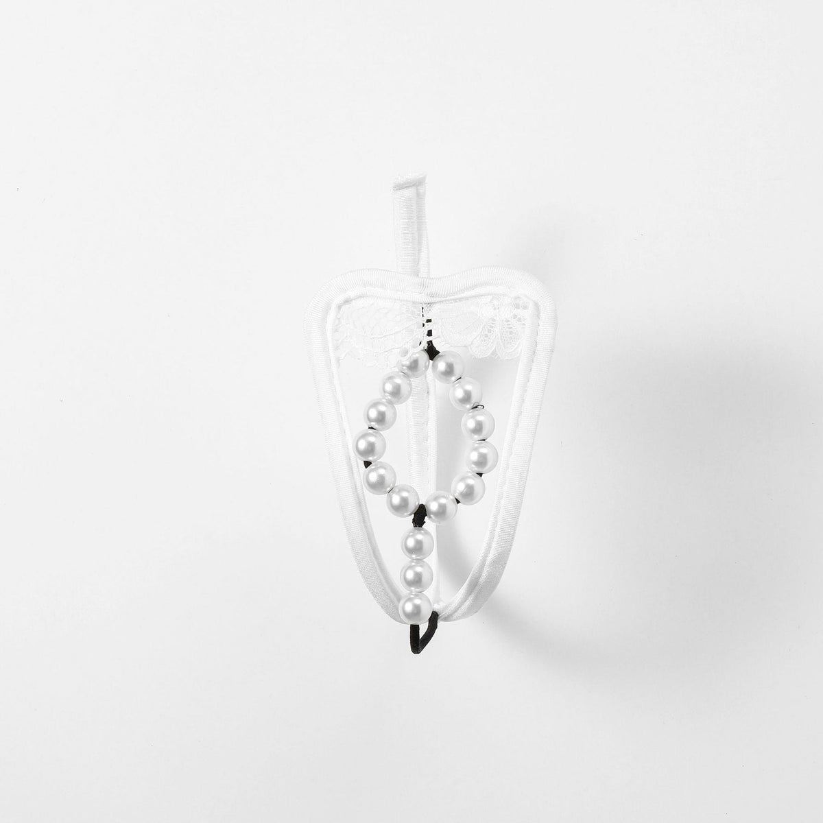 Pearl Ring Lace Cock Ring C String