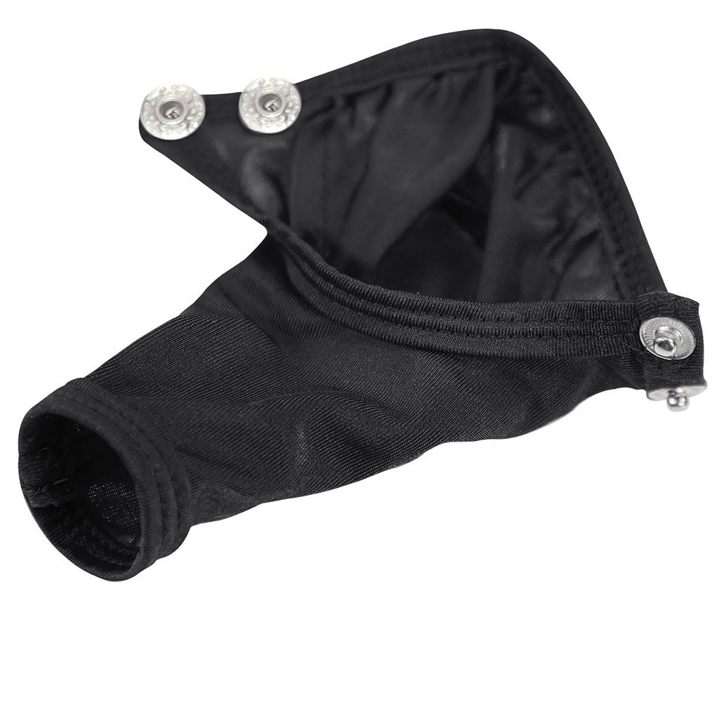 Black Adjustable Snap Button Penis Sleeve Cock Sock alternate view 10