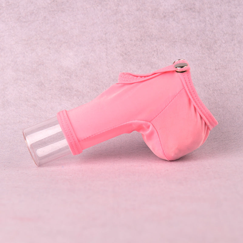 Pink Adjustable Snap Button Penis Sleeve Cock Sock side view