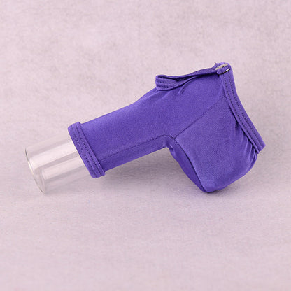 Purple Adjustable Snap Button Penis Sleeve Cock Sock side view