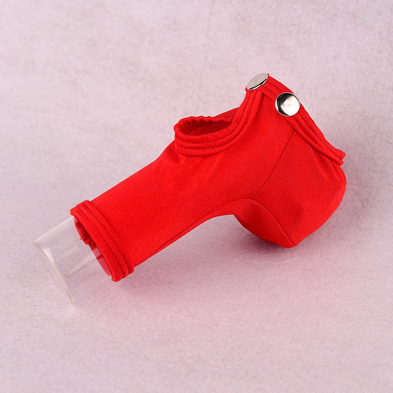 Red Adjustable Snap Button Penis Sleeve Cock Sock alternate view 11