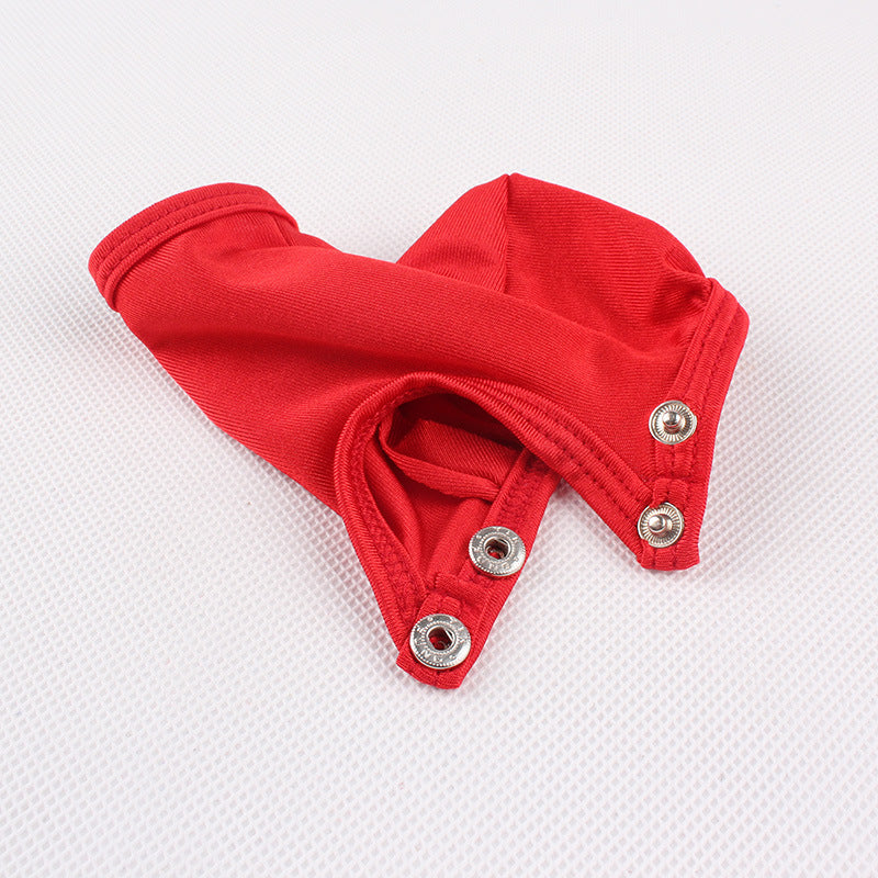 Red Adjustable Snap Button Penis Sleeve Cock Sock detail view