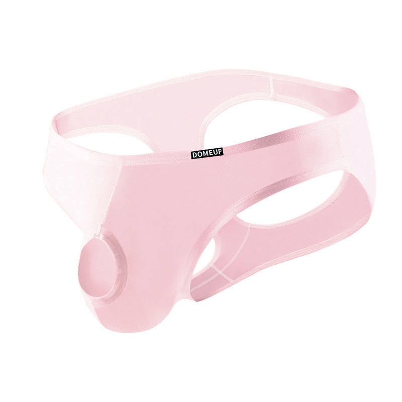 Pink Open Back Cutout U Pouch Brief product view