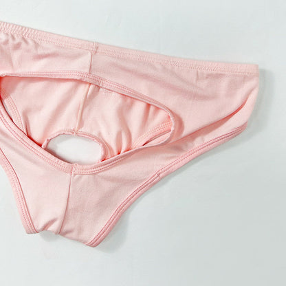 Flat lay of pink Open Back Cutout U Pouch Brief