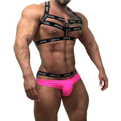 Pink Double Waistband Enhancing Pouch Jockstrap product view