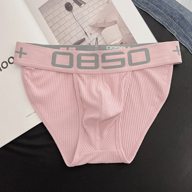 Ribbed Cotton High Cut Logo Briefs