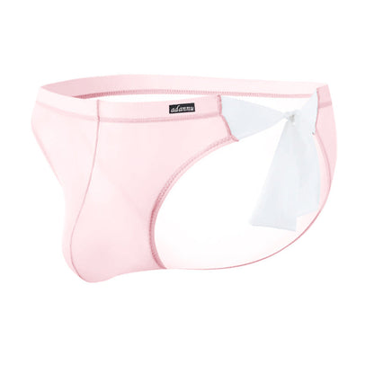 Alternate view of pink Sheer String Bikini Brief with Chiffon Bow