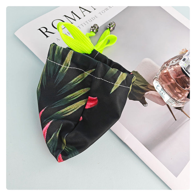 Printed Skull Drawstring Swim Cock Sock